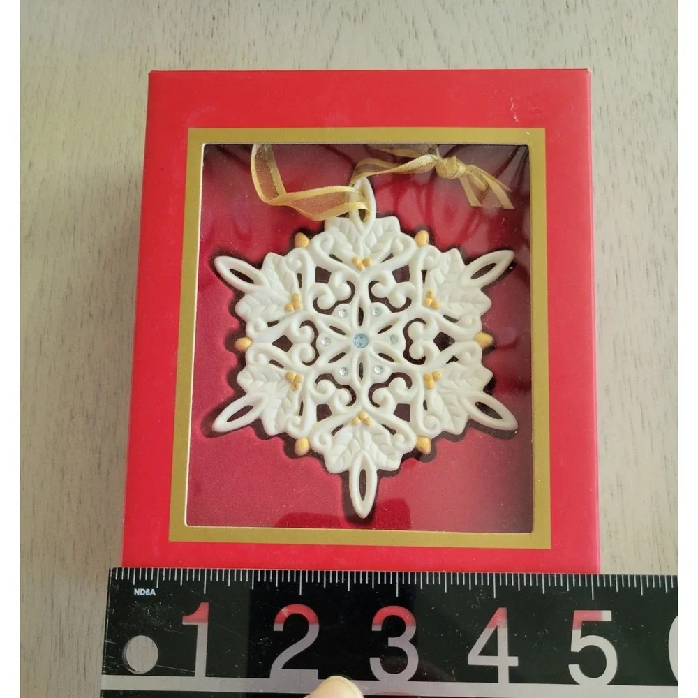 Wedgwood Pierced Jeweled Jasperware Snowflake Shaped Ornament Christmas Ornament